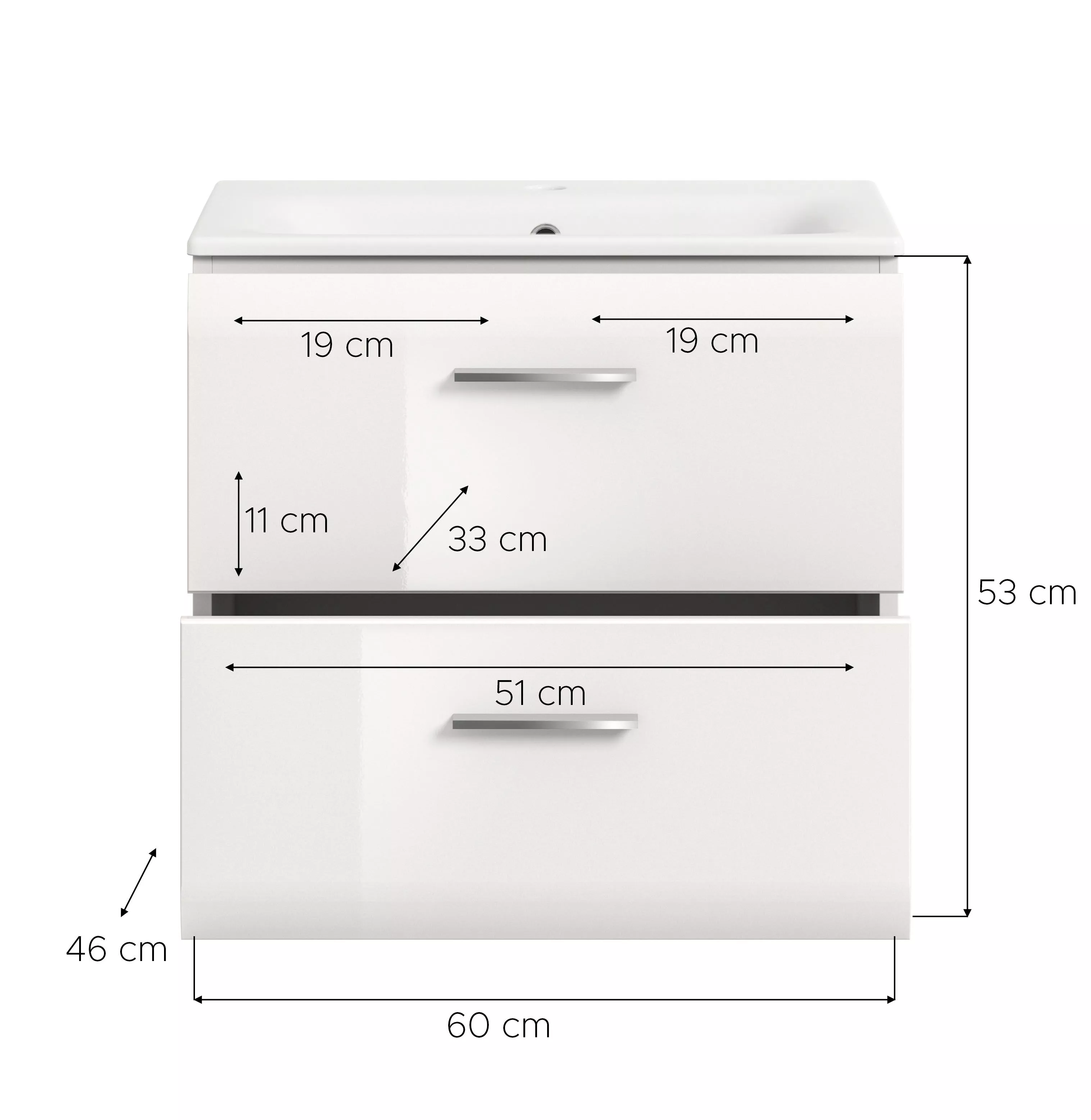 Waschbeckenunterschrank mit Waschbecken BONGA
