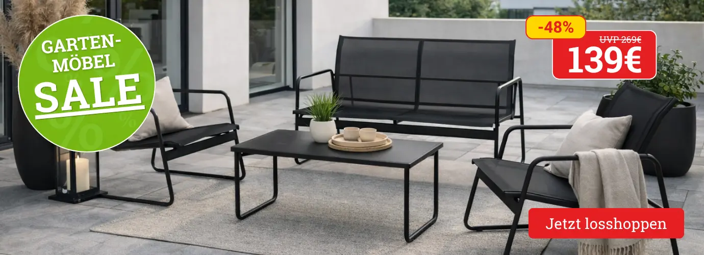 Gartenmöbel Lounge-Set. Hier entdecken
