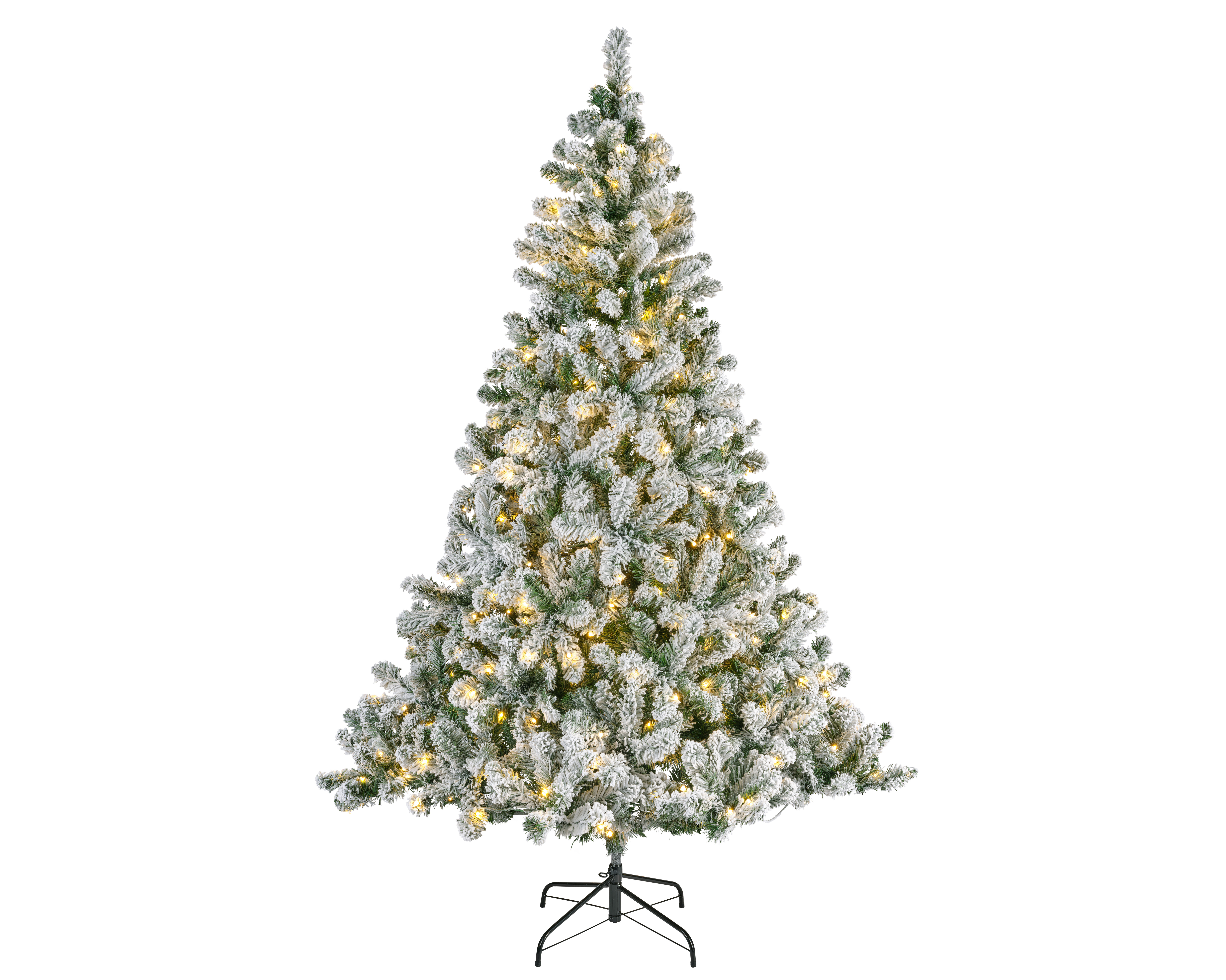 Tannenbaum 180cm mit LED Lichterkette beschneit IMPERIAL KIEFER