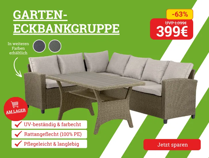 MEGA Preis! Garten-Eckbank-Gruppe. Hier entdecken>