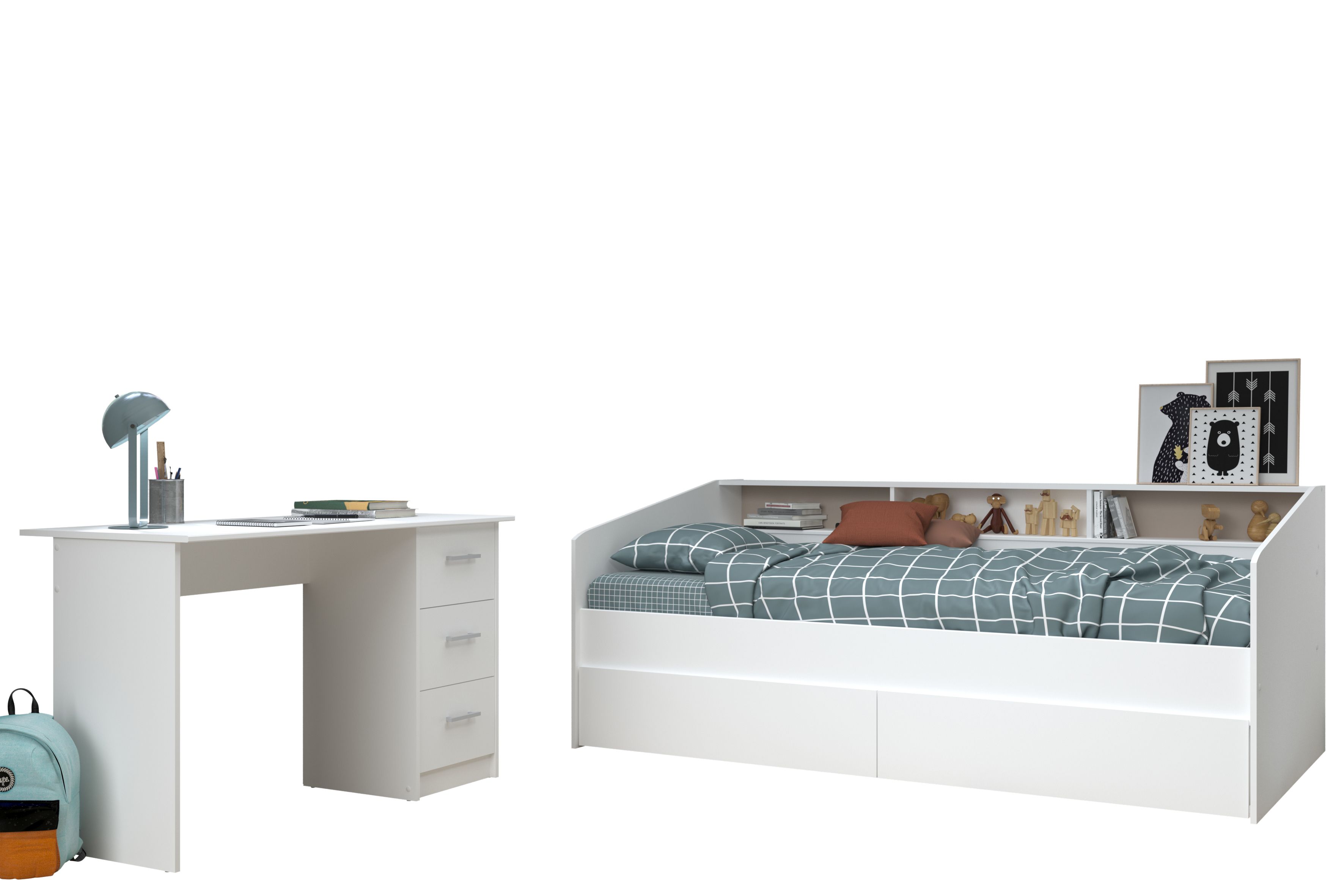 Jugendbett mit Schreibtisch SLEEP 16