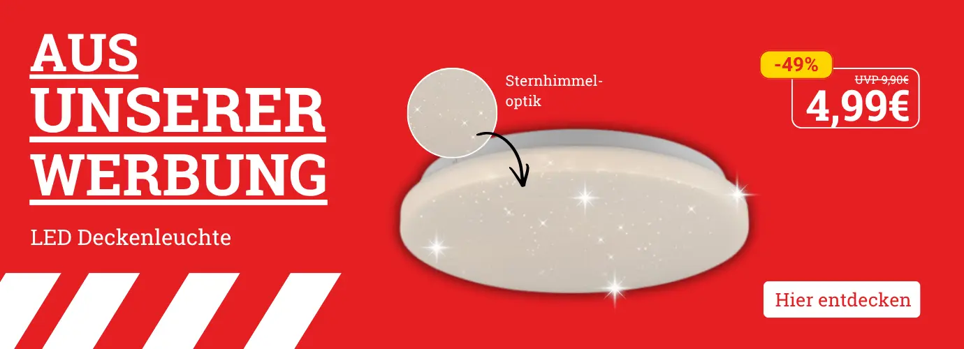 MEGA Preis! LED Deckenleuchte Starlight URANUS mit Sternenhimmel-Optik. Hier entdecken>