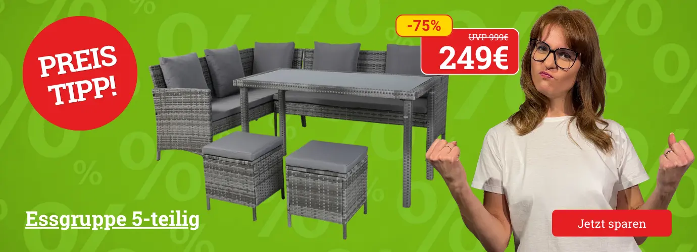 Preis-Tipp! Outdoor Essgruppe 5-teilig. Hier entdecken>