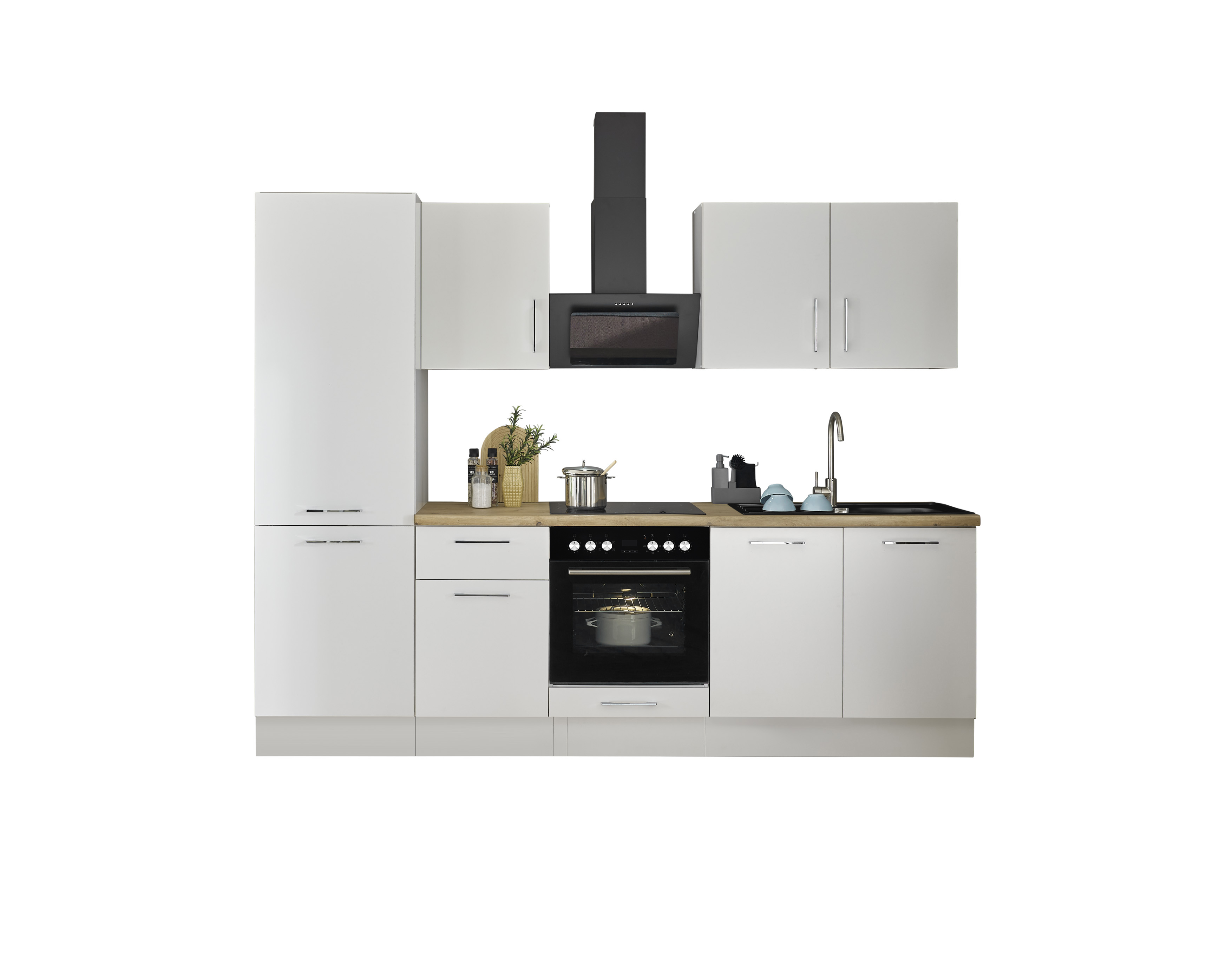 Küchenblock mit E-Geräten CORNWALL (Zeile-Kühlschrank) II Küchenblock mit E-Geräten CORNWALL (Zeile-Kühlschrank) II