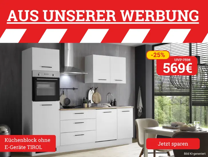 Aus unserer Werbung! Küchenblock TIROL. Hier entdecken>
