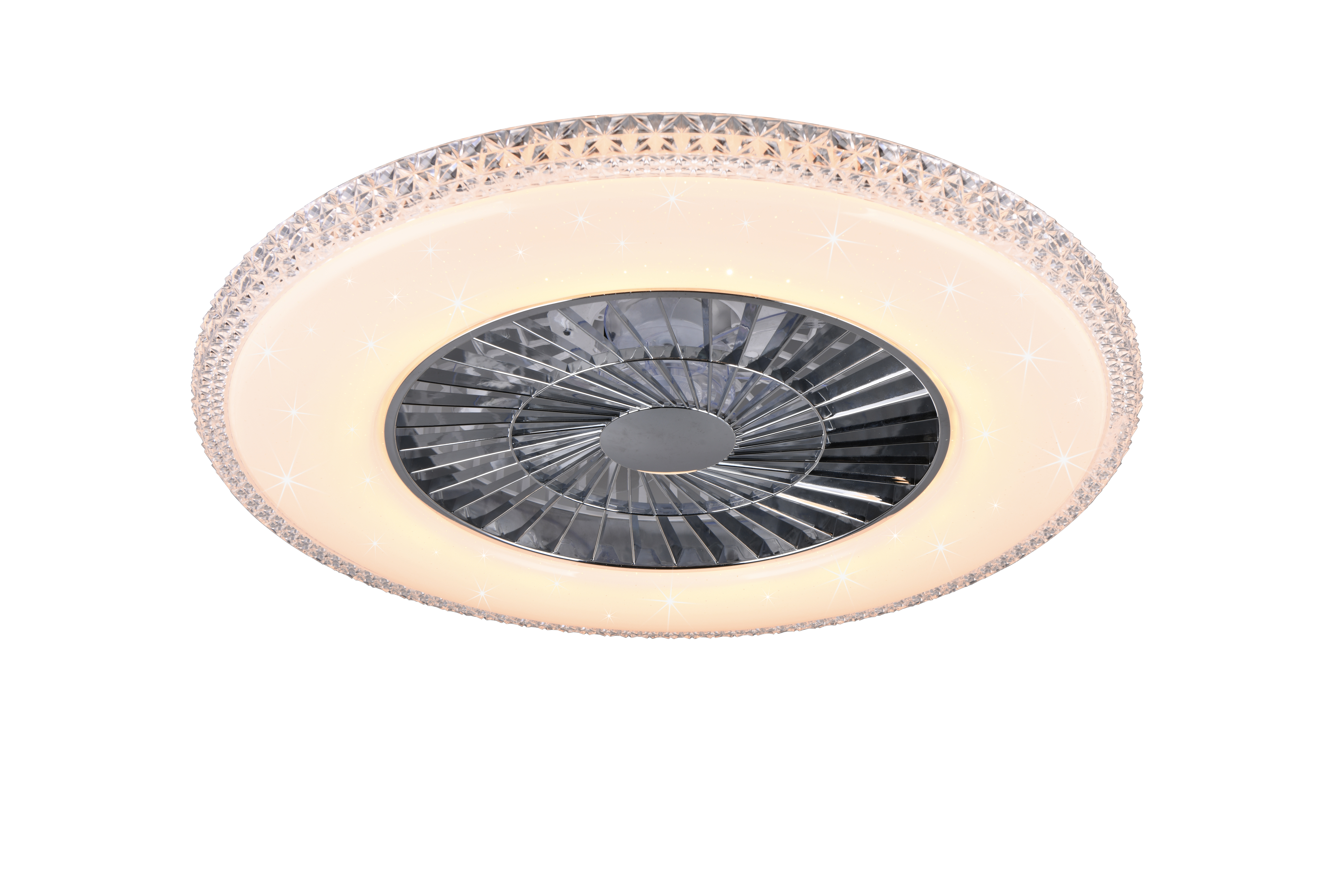 LED Deckenventilator Kristall-Rand HARSTAD