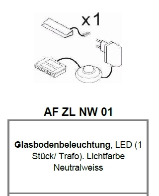LED-Glasbodenbeleuchtung AF ZL NW 01 LED-Glasbodenbeleuchtung AF ZL NW 01