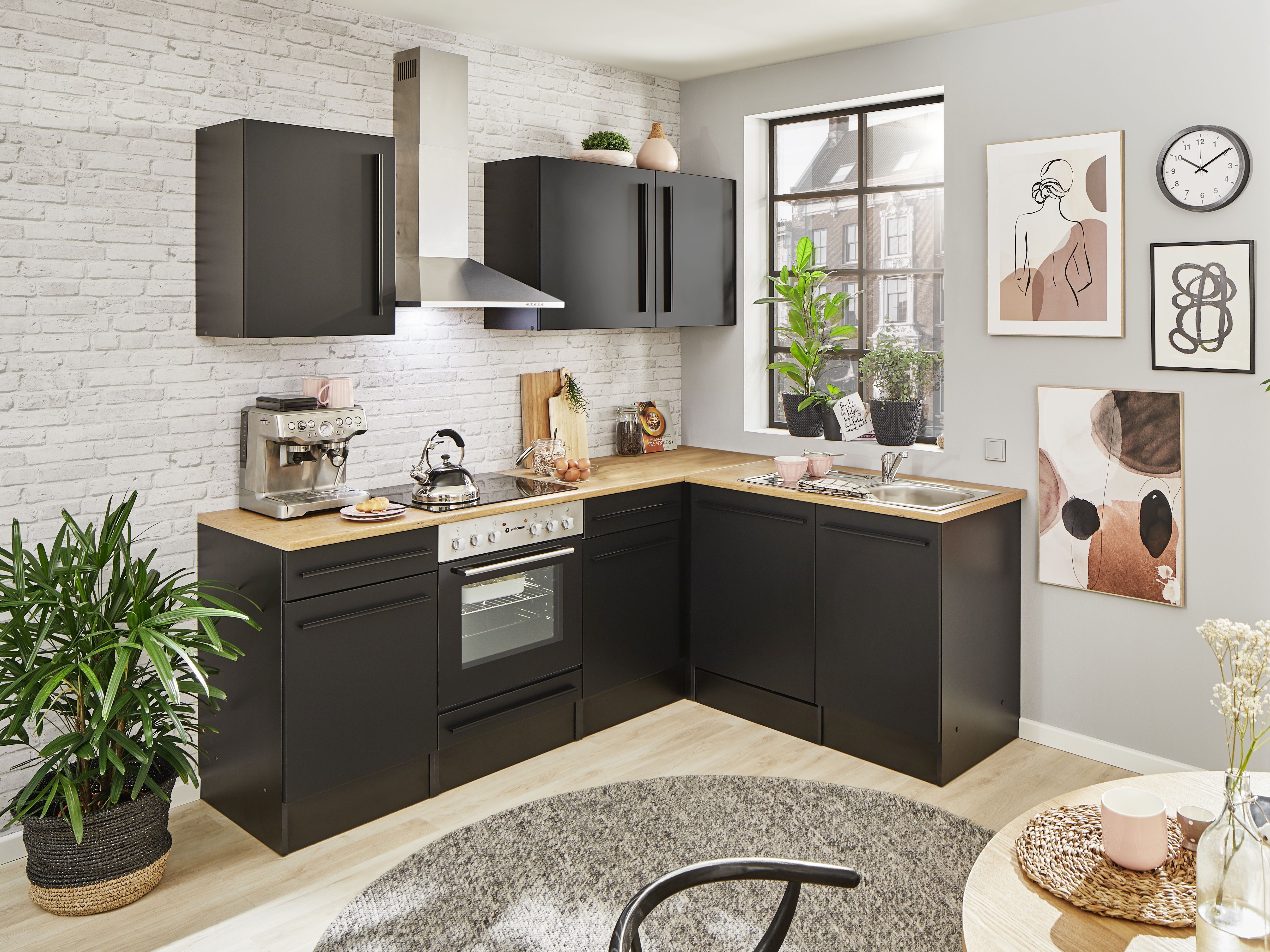 Küchenblock mit E-Geräten JAZZ 8 220 Eck Küchenblock mit E-Geräten JAZZ 8 220 Eck