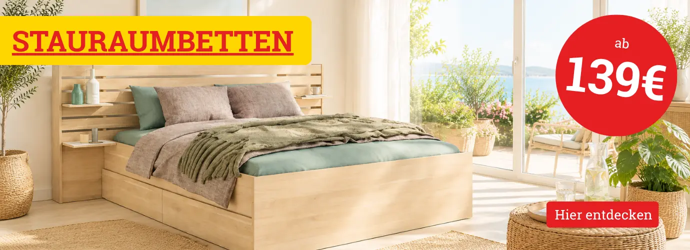 Stauraumbetten zu MEGA Preisen. Hier entdecken>