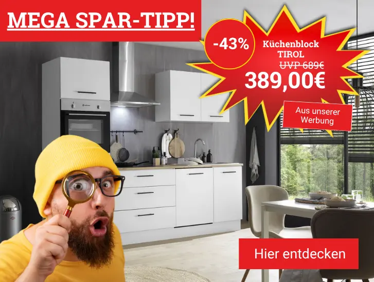 MEGA SPAR-TIPP! Küchenblock TIROL