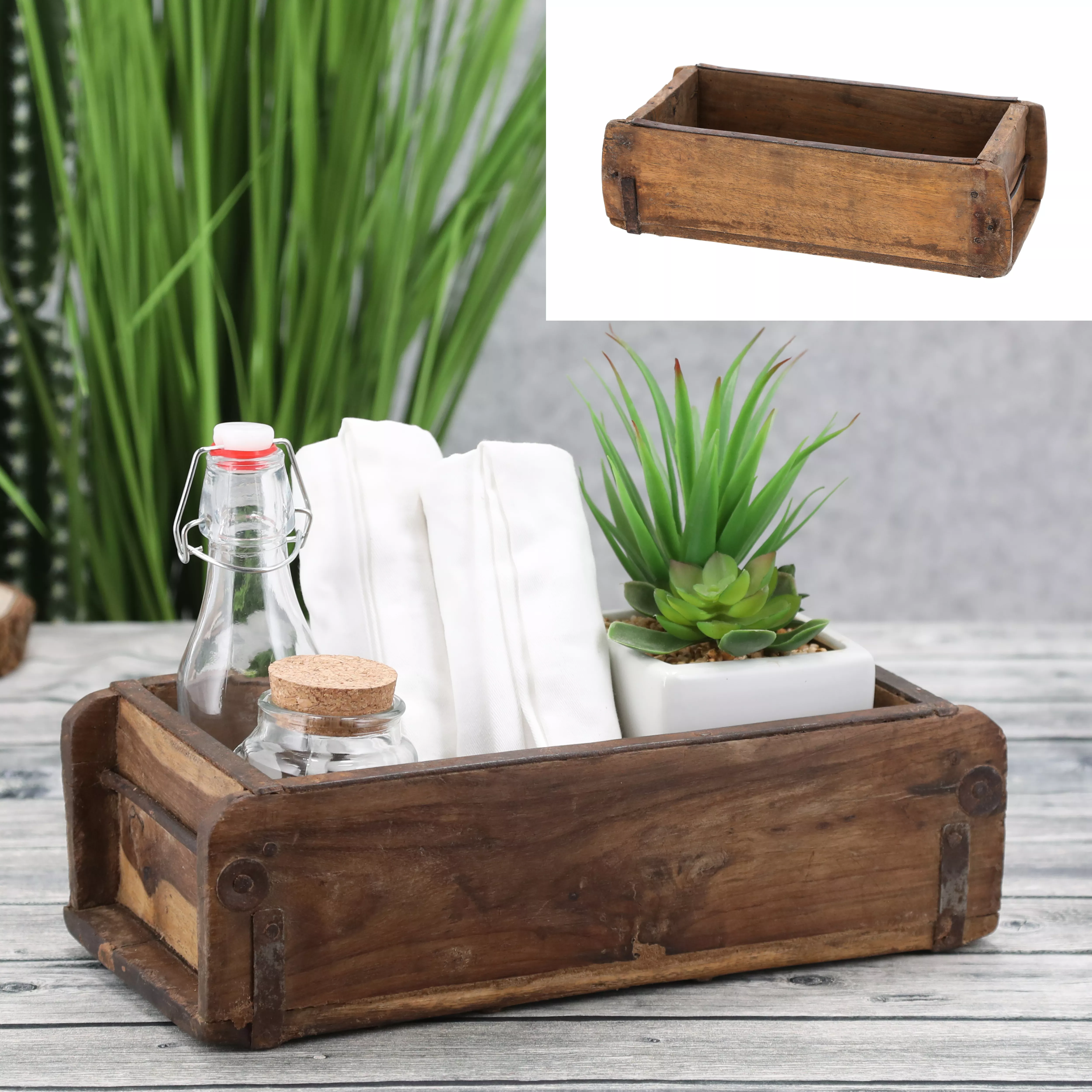 Holzkiste 30cm ZIEGELFORM