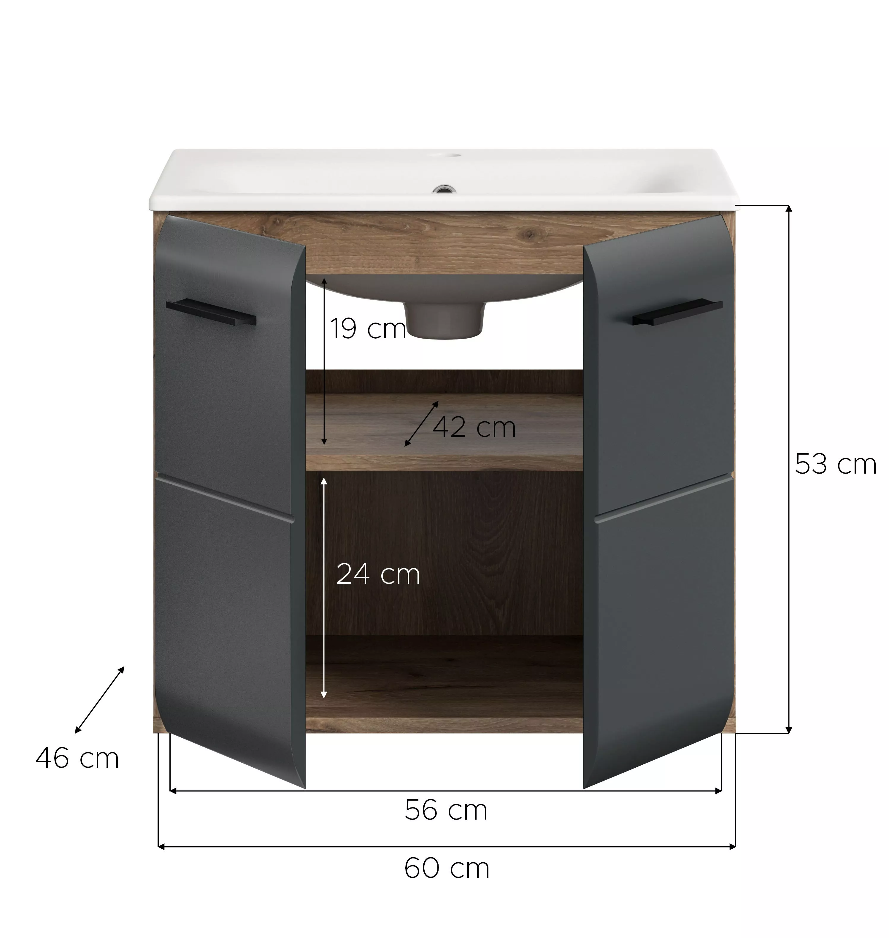 Waschbeckenunterschrank mit Waschbecken BONGA Waschbeckenunterschrank mit Waschbecken BONGA