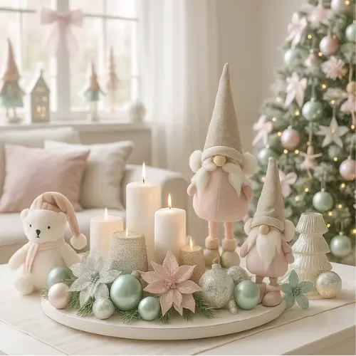 Weihnachtsdeko: Rosa & Mint