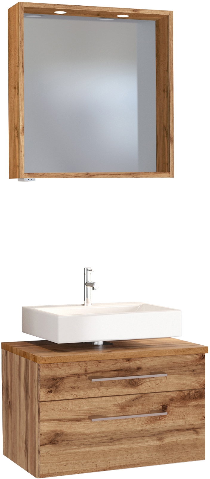 Waschbeckenunterschrank 60 mit Spiegelpaneel DAVOS Waschbeckenunterschrank 60 mit Spiegelpaneel DAVOS