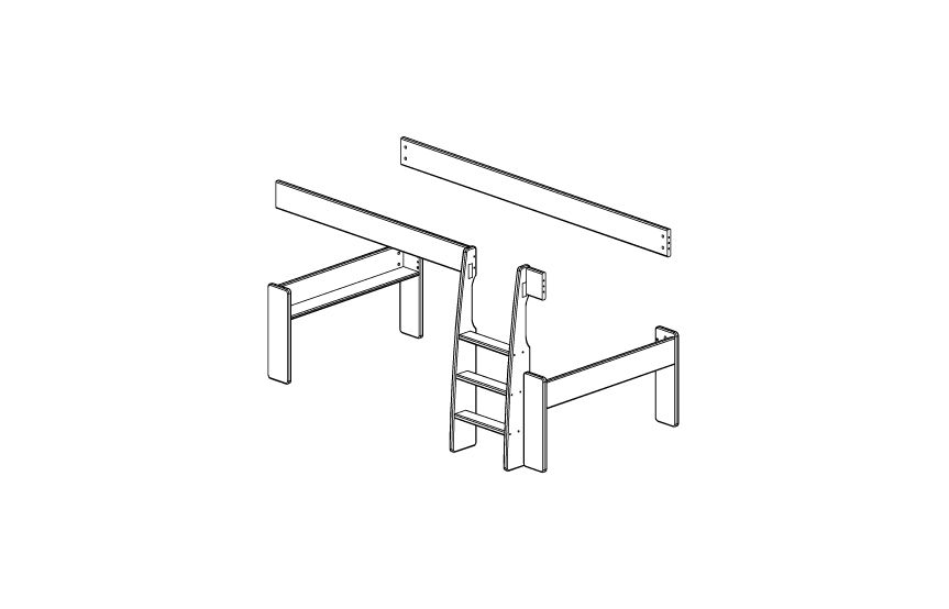 Umbauset zum Halbhochschläfer FOR KIDS 6131