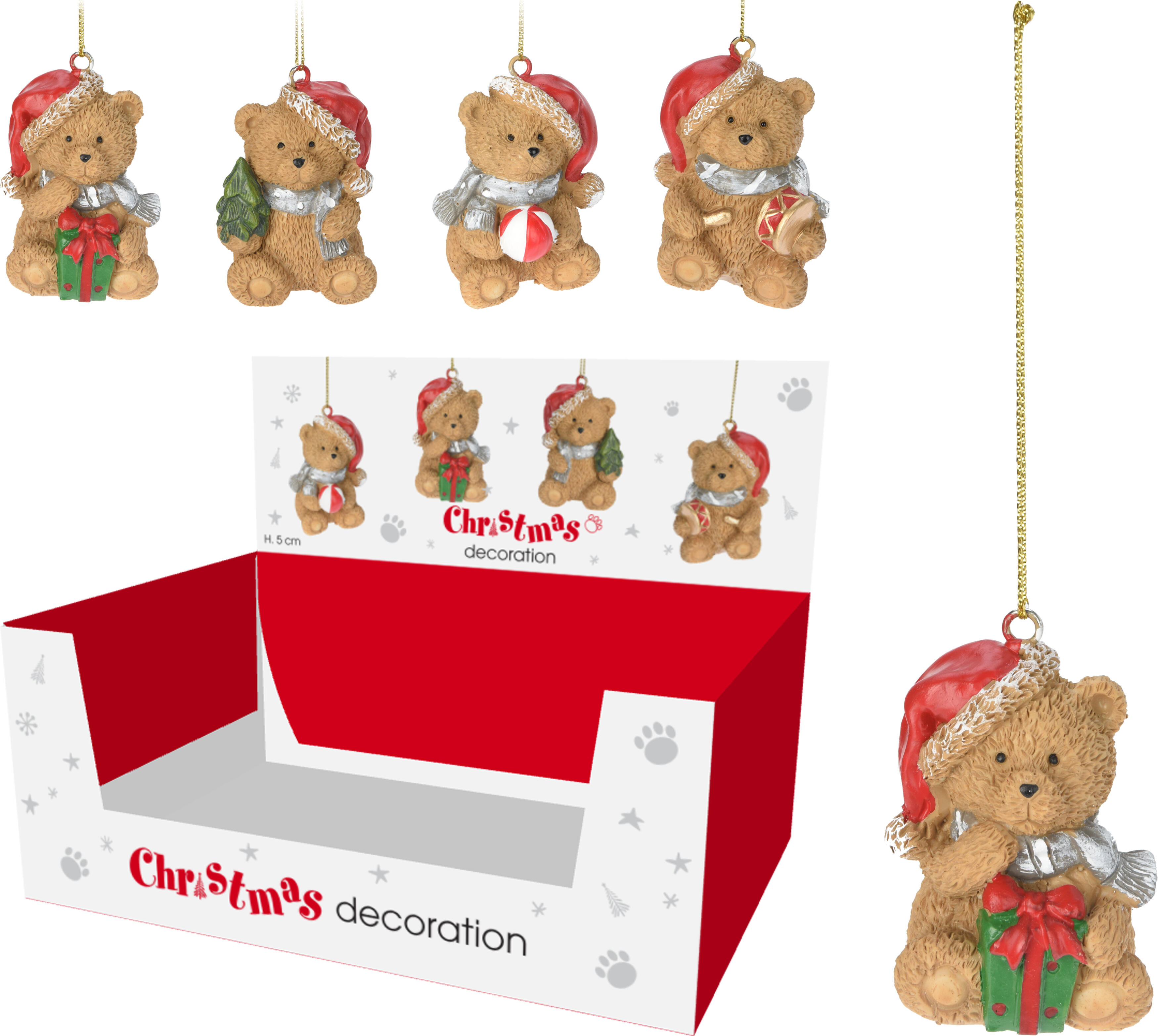 Hänger Weihnachtsbär mit Mütze  CHRISTMAS Hänger Weihnachtsbär mit Mütze  CHRISTMAS