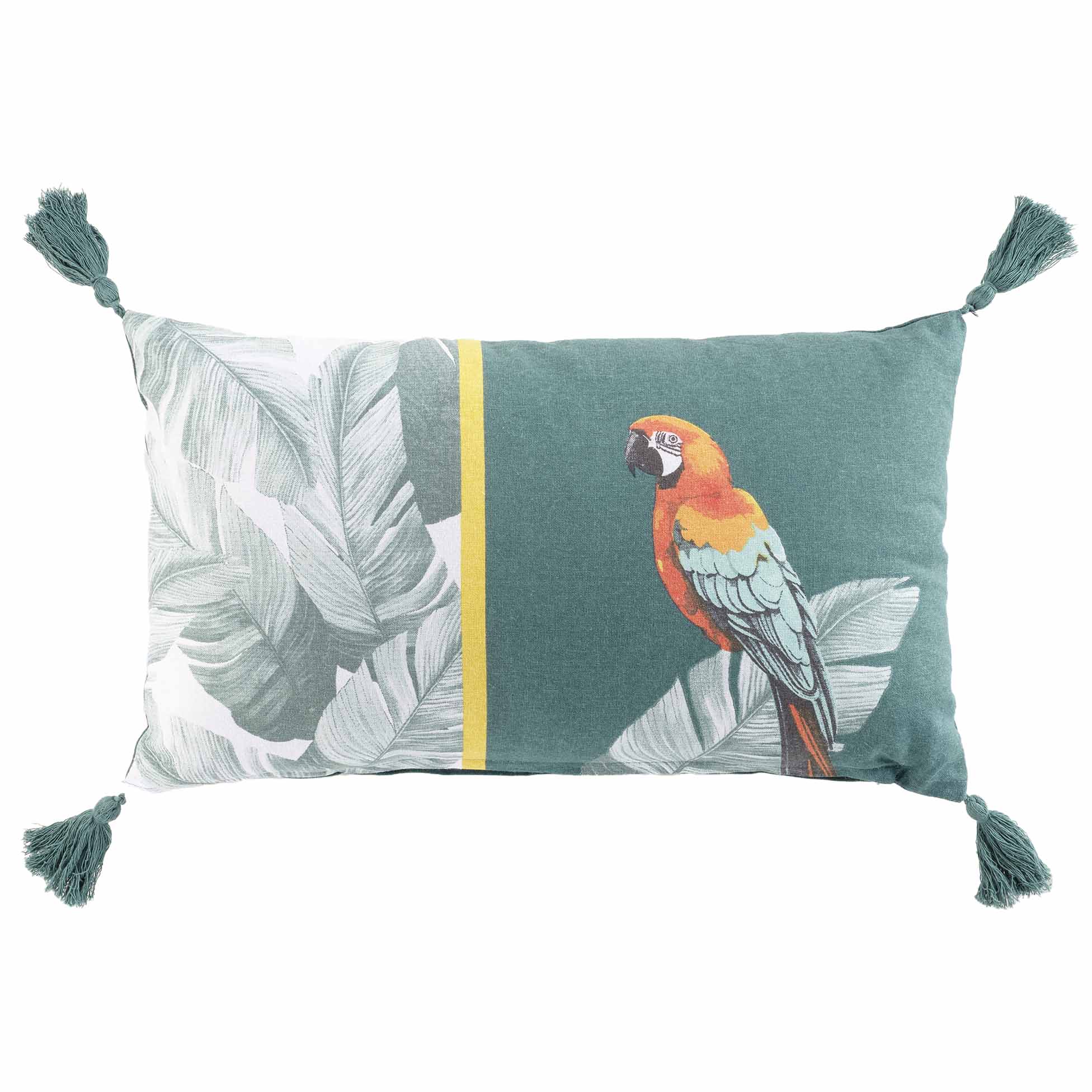 Dekokissen mit Bommel Papagei  OUTDOOR