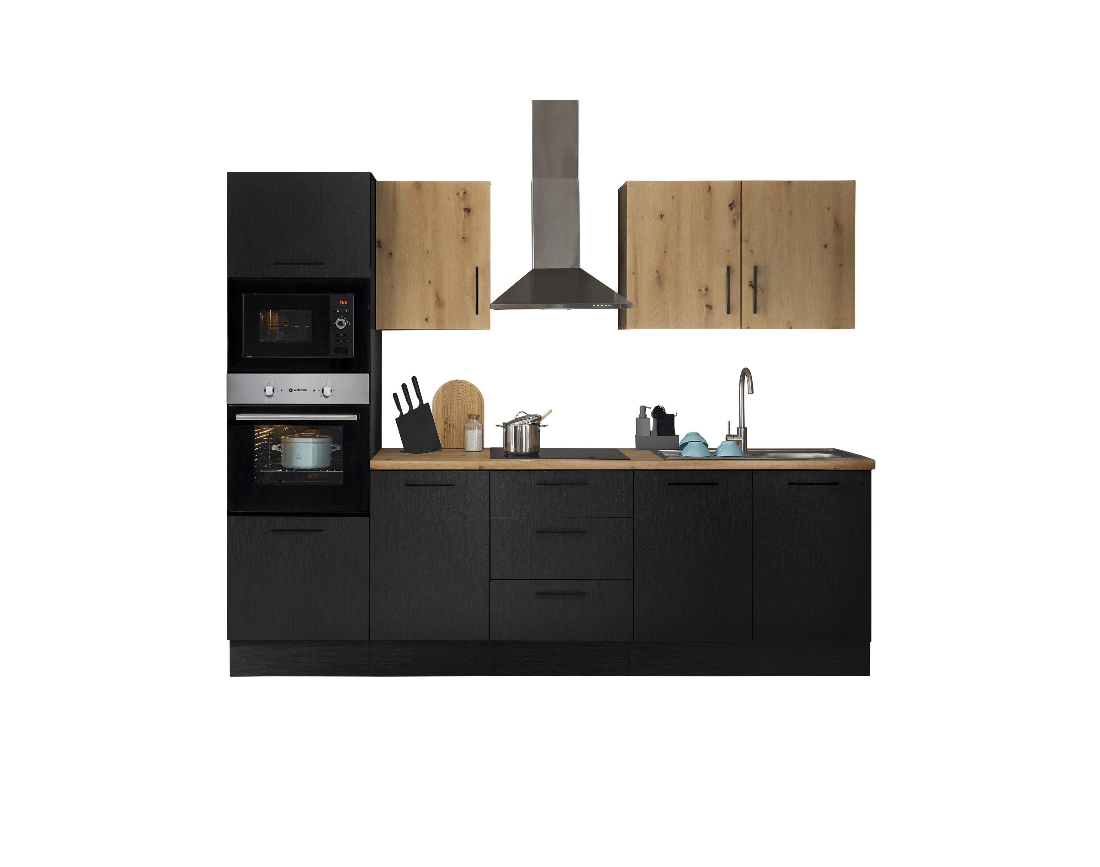 Küchenblock mit E-Geräten CORNWALL (Zeile-Backofen-Mikrowelle) V Küchenblock mit E-Geräten CORNWALL (Zeile-Backofen-Mikrowelle) V