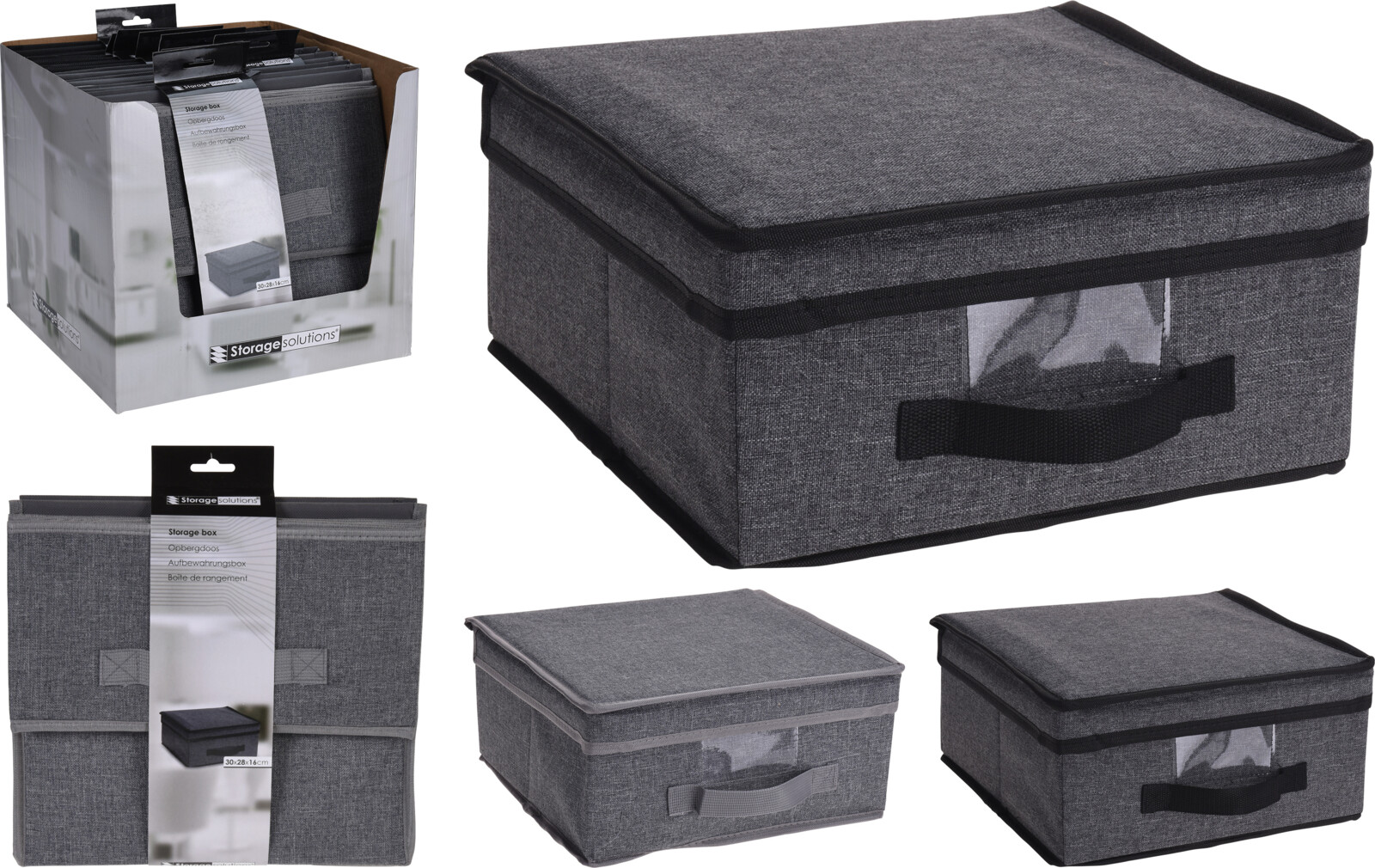 PROREGAL® Aufbewahrungsbox Mehrzweck Aufbewahrungsbehälter STORAGE mit  Deckel