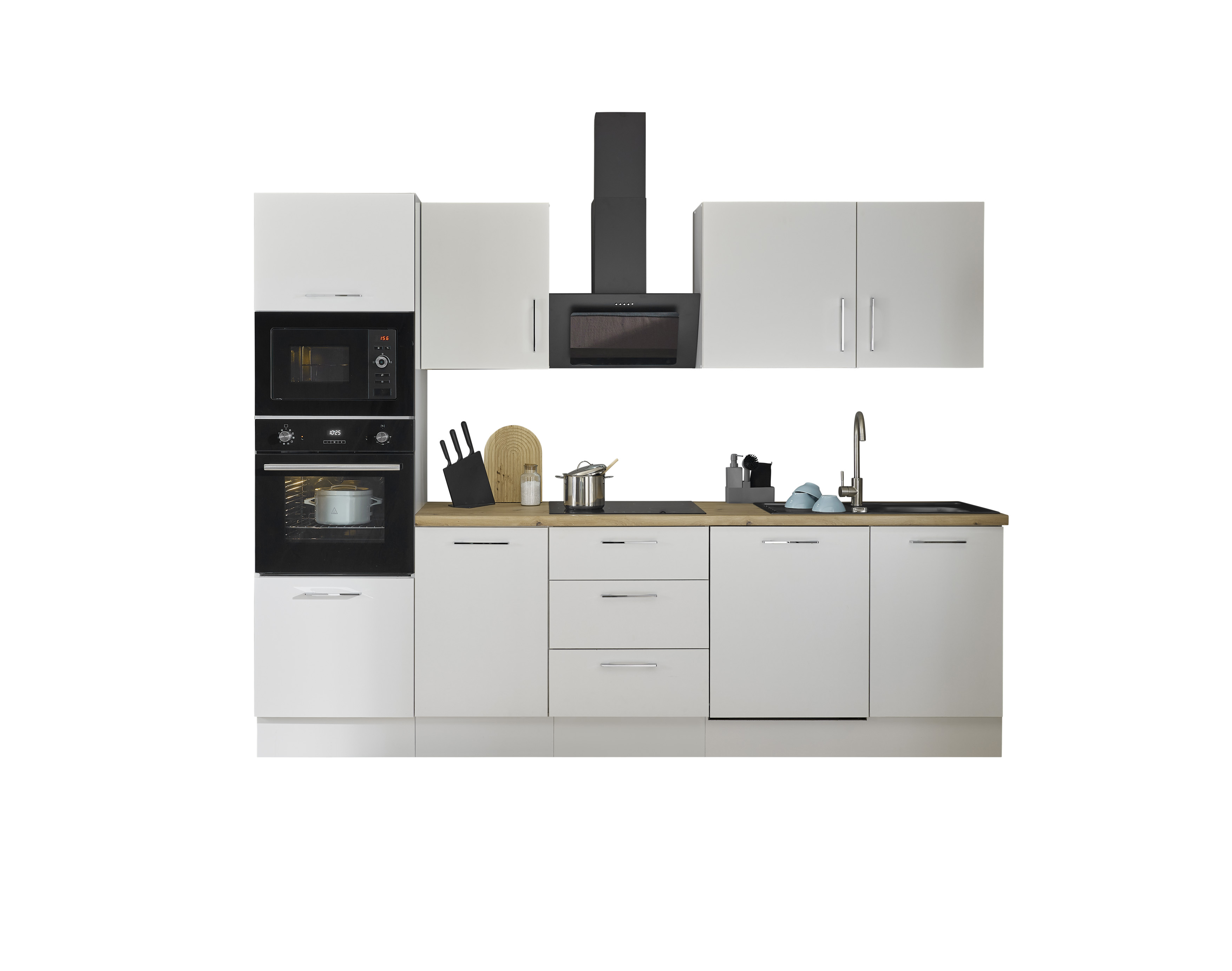 Küchenblock mit E-Geräten CORNWALL (Zeile-Backofen-Mikrowelle) IV Küchenblock mit E-Geräten CORNWALL (Zeile-Backofen-Mikrowelle) IV