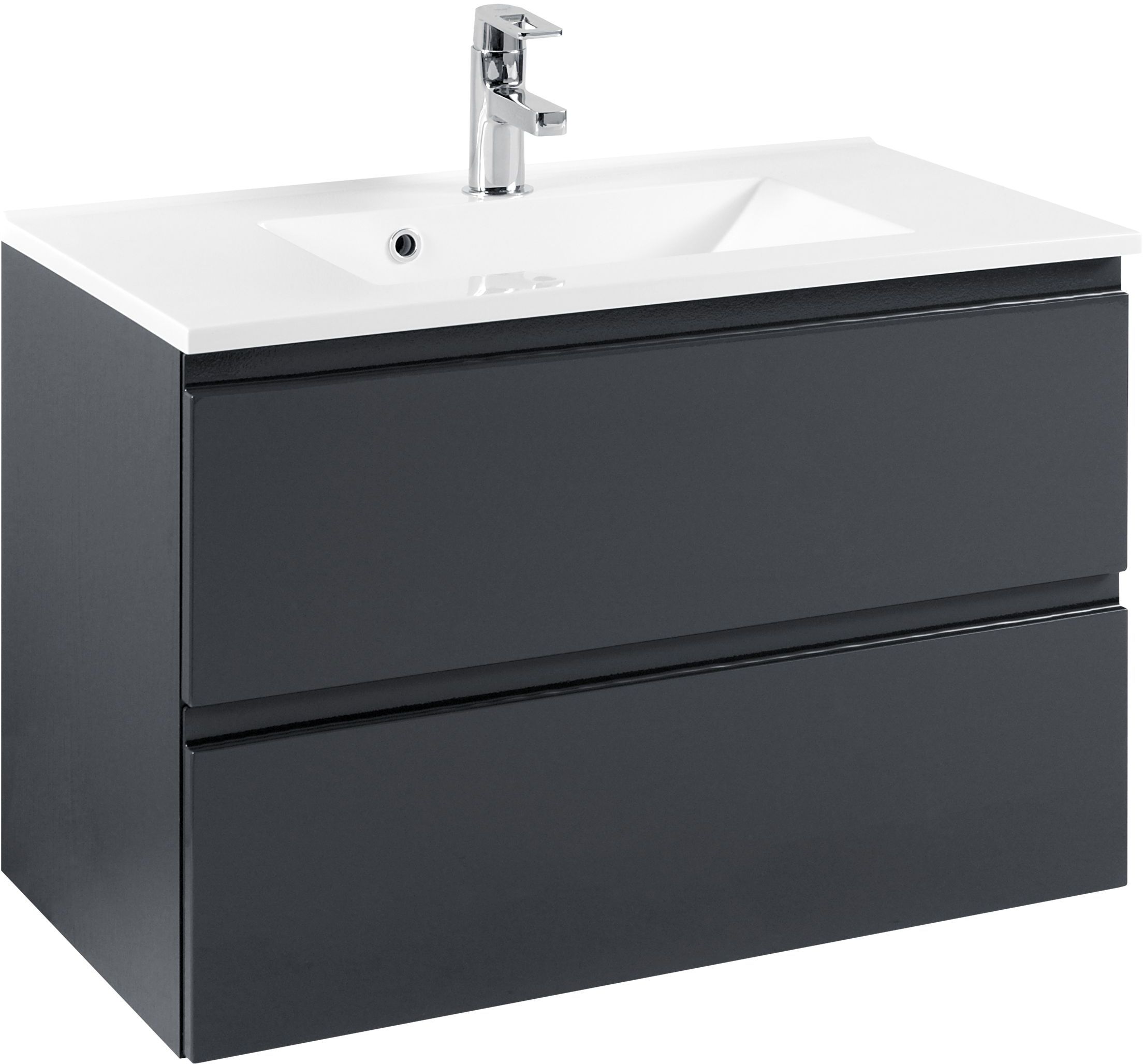 Waschtischunterschrank 80 mit Mineralgussbecken CARDIFF Waschtischunterschrank 80 mit Mineralgussbecken CARDIFF