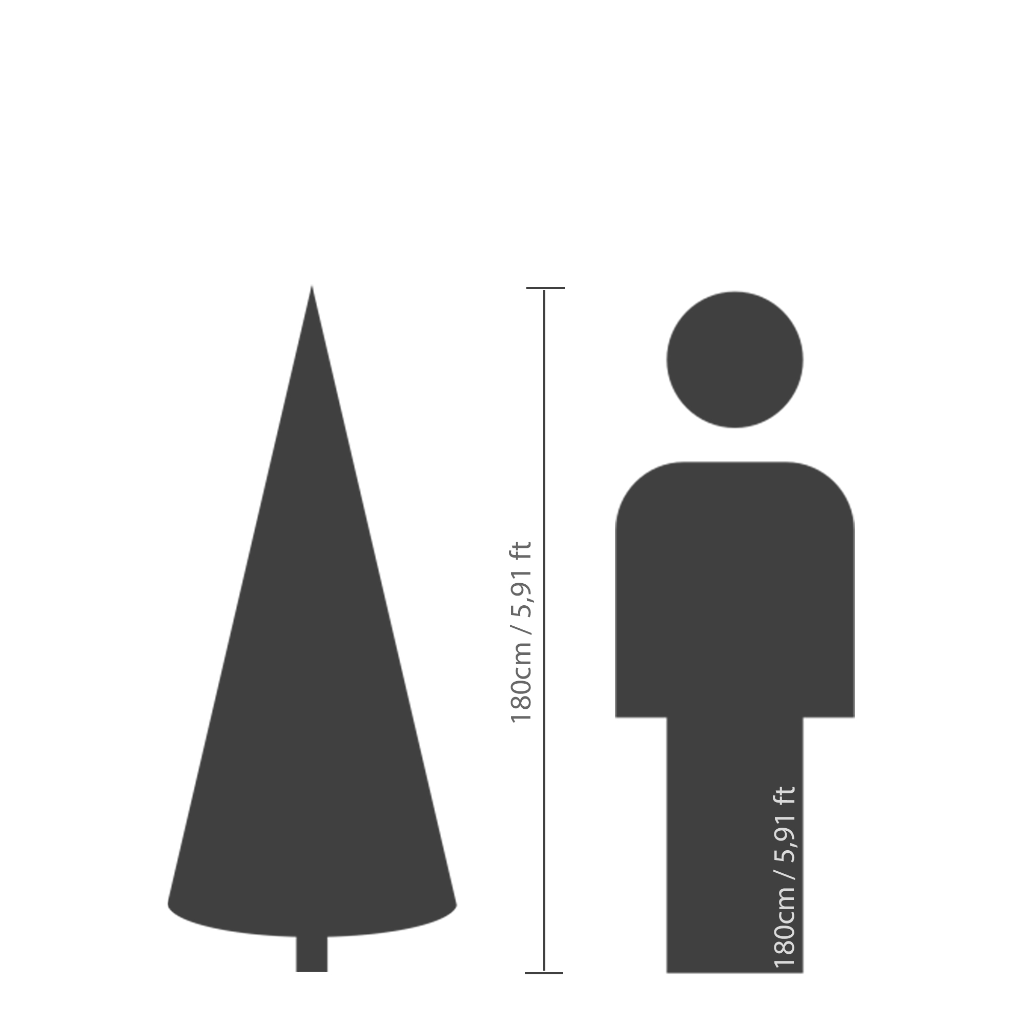 Tannenbaum 180cm mit LED Lichterkette  PENCIL KIEFER