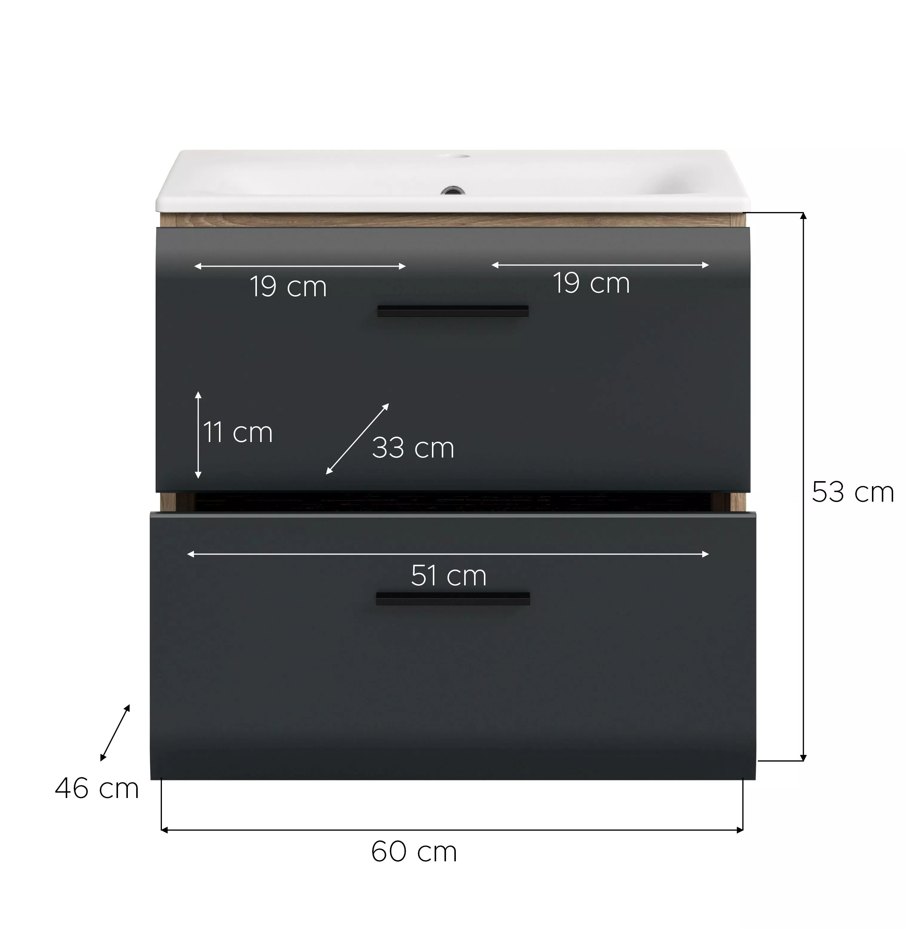 Waschbeckenunterschrank mit Waschbecken BONGA Waschbeckenunterschrank mit Waschbecken BONGA