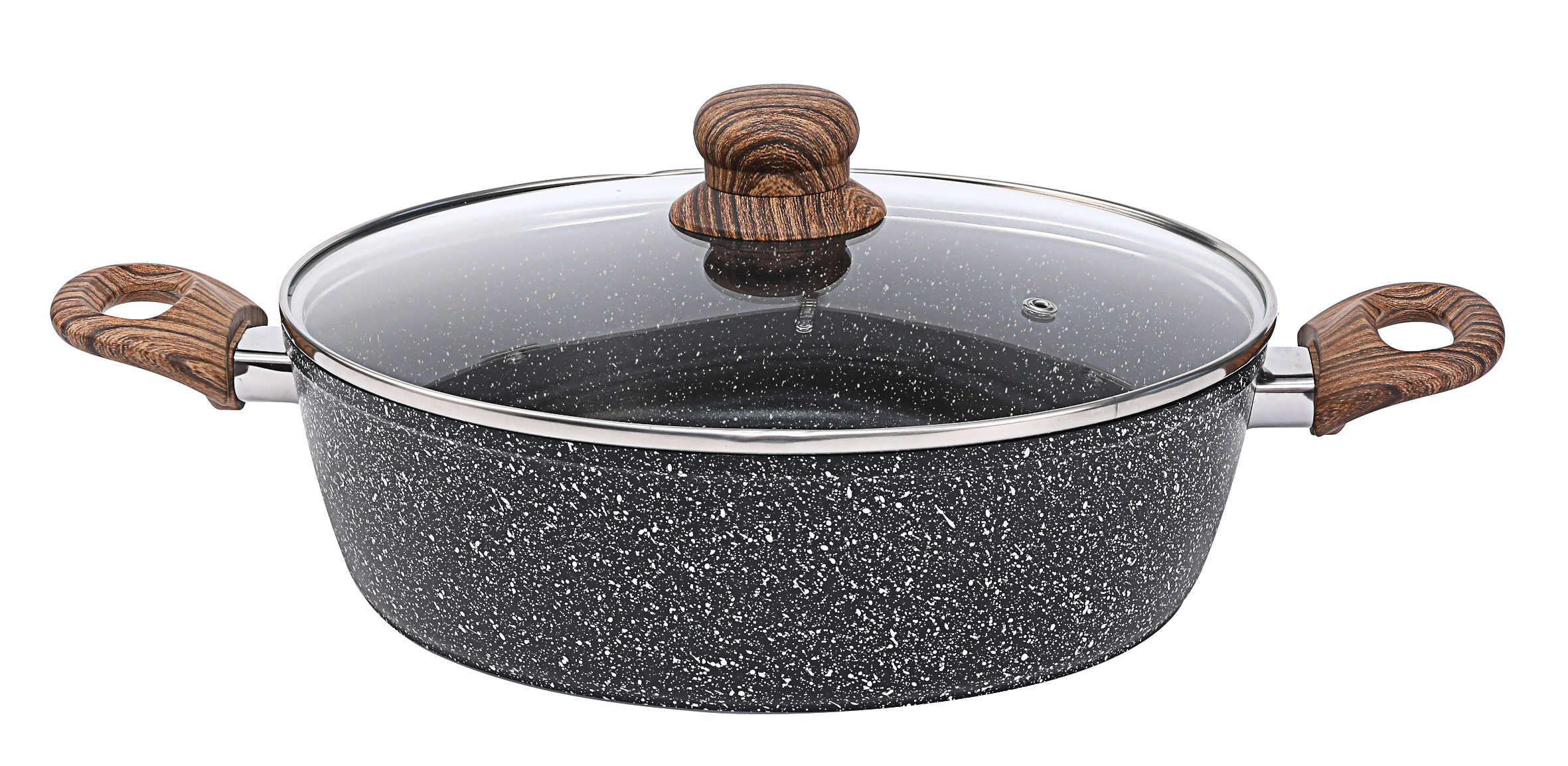 Aluminium Schmorpfanne 28cm  Crispy Natura Wood