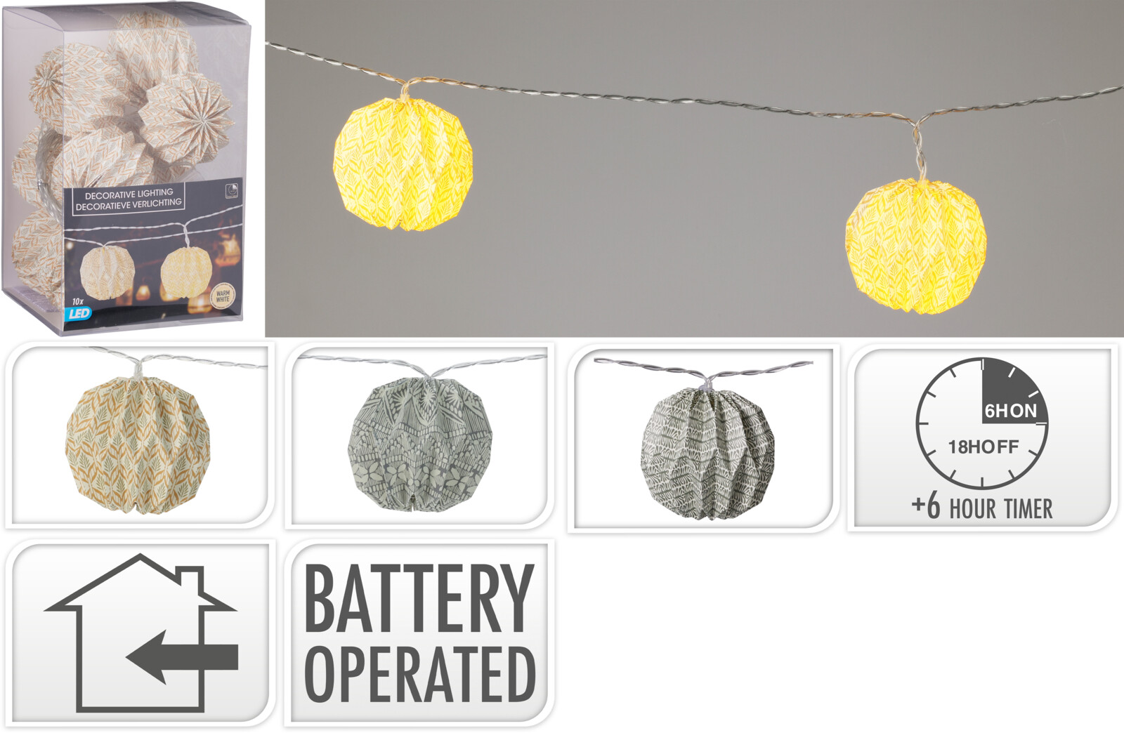 Lichterkette Lampions DEKO