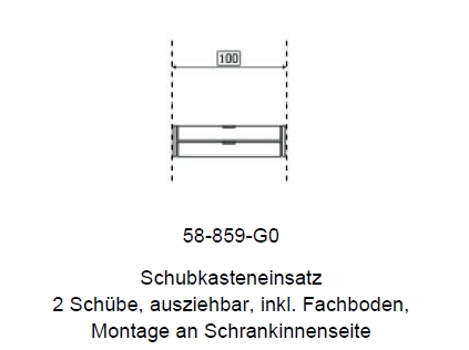 Schubkasteneinsatz 58-859-GO