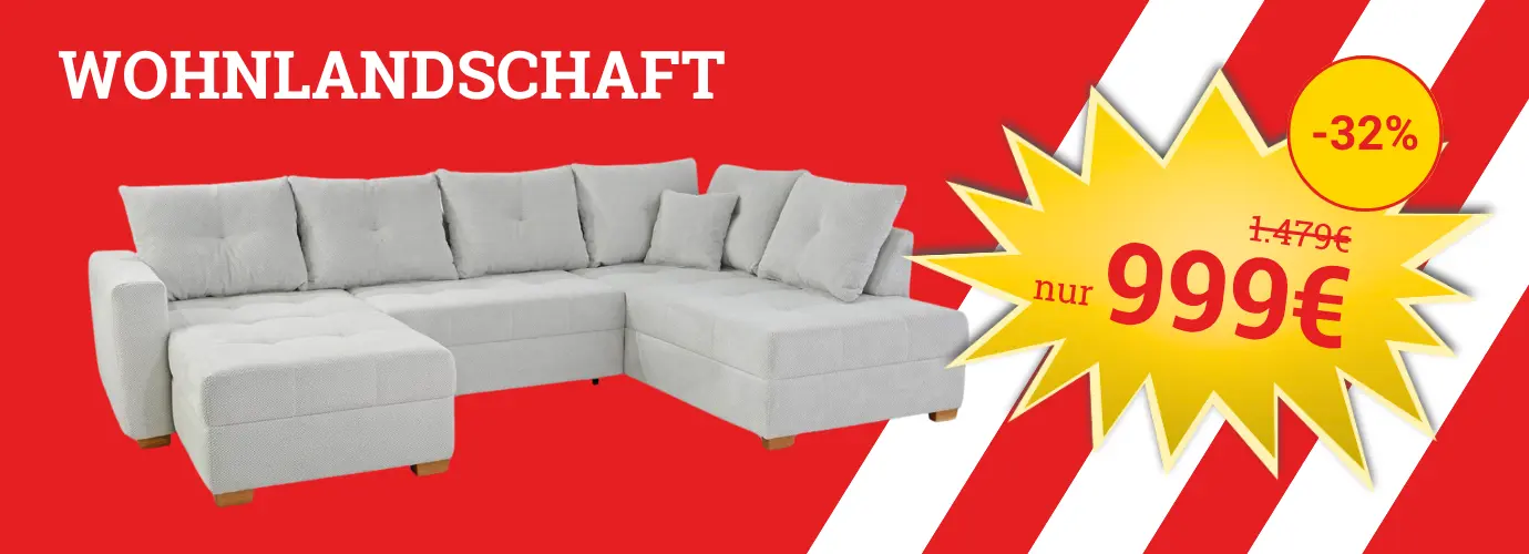 MEGA DEAL! Wohnlandschaft mit Funktion ABBY