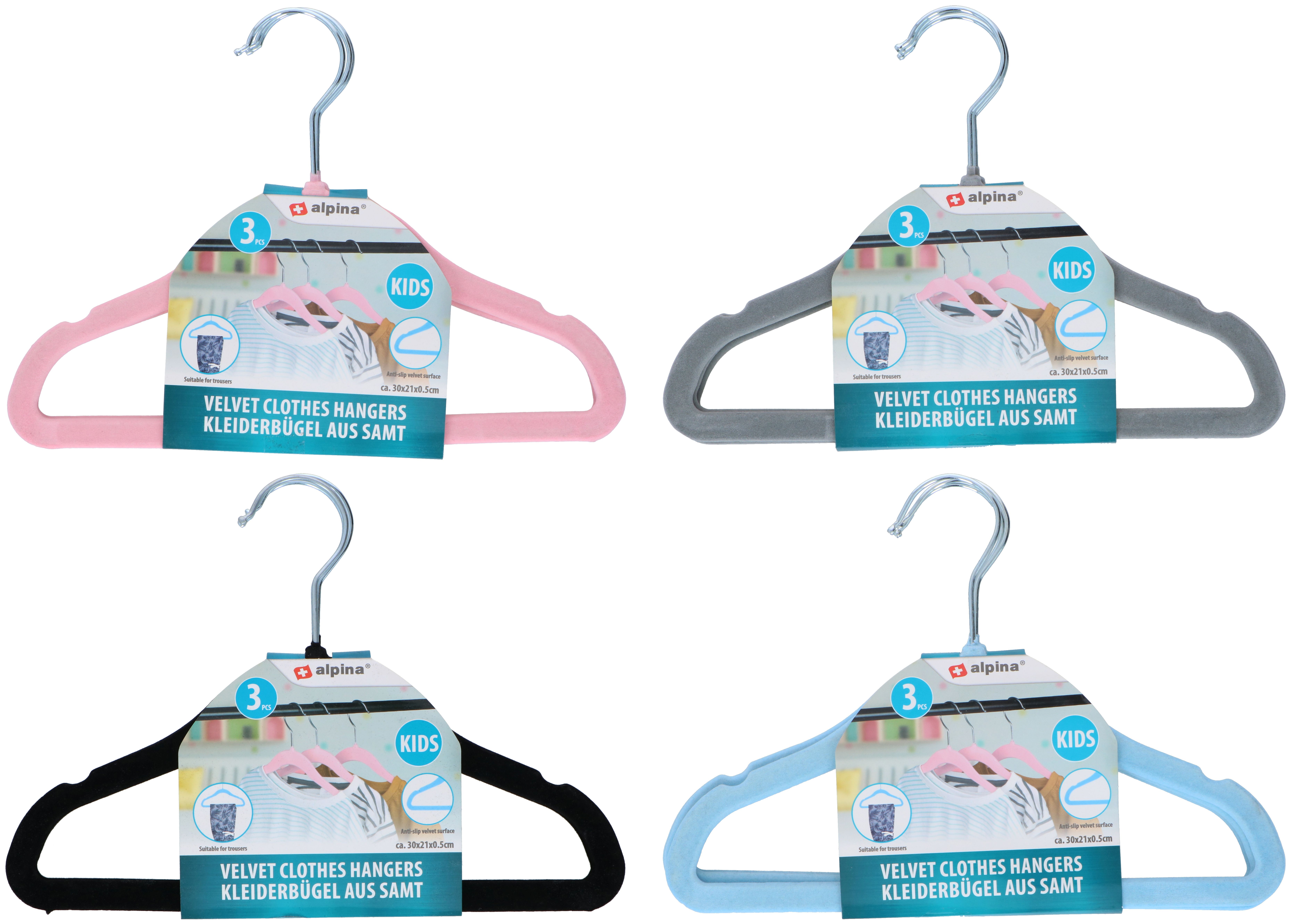 Kinderkleiderbügel 3tlg. ALPINA Kinderkleiderbügel 3tlg. ALPINA
