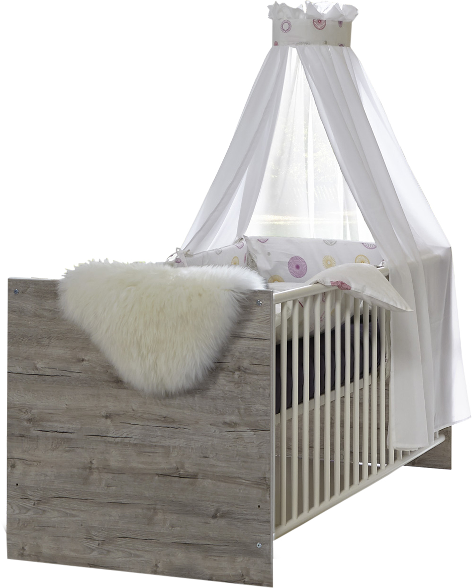 Komplettset | 3-teilig - Babyzimmer-Set Modern | FRANZI 463060-0 | Sand-Weiß Eiche