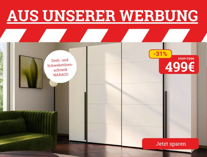MEGA Preis! Dreh- und Schwebetürenschrank NARAGO -> hier entdecken