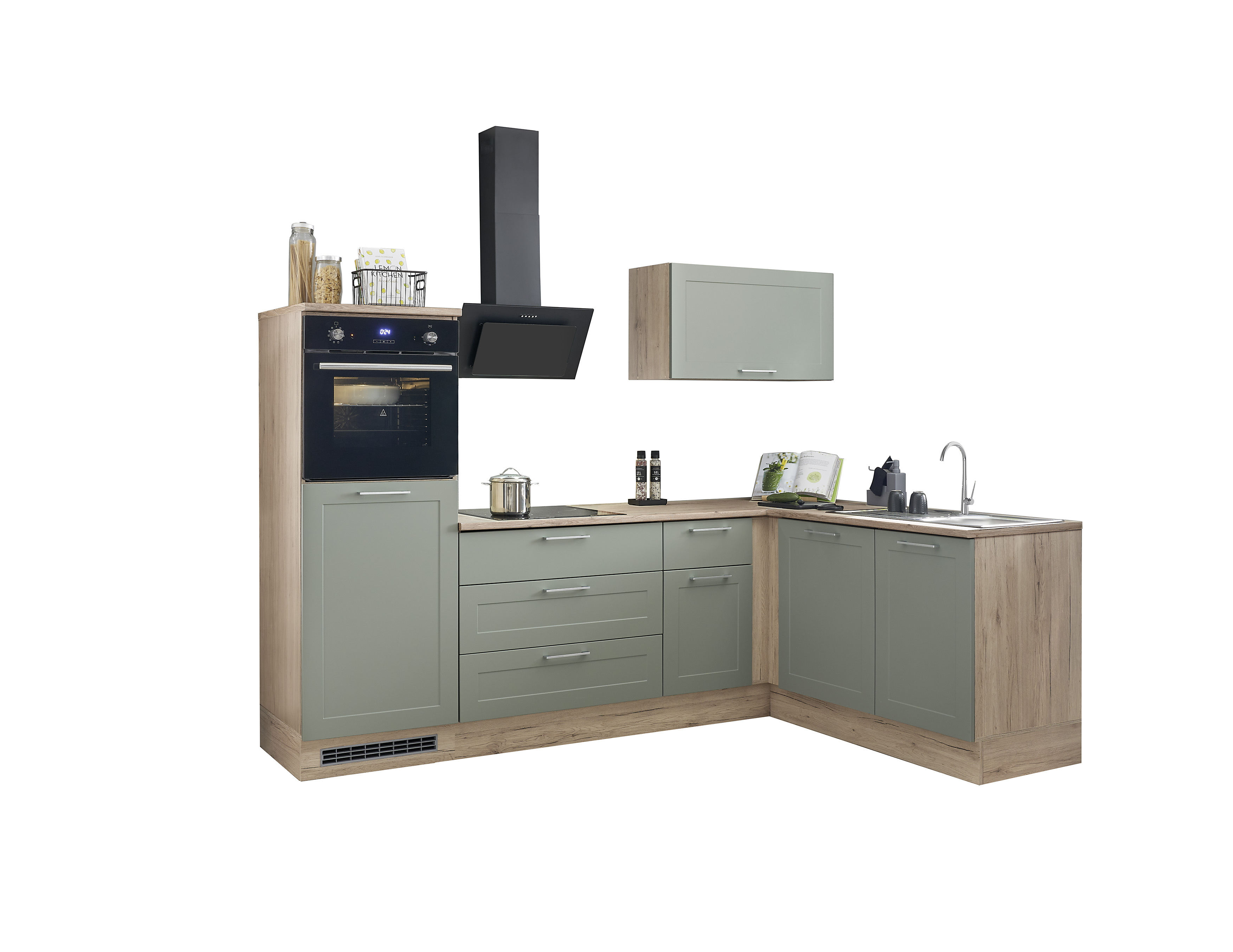 Küchenblock mit E-Geräten HASTINGS  (Ecke-Hochschrank) II Küchenblock mit E-Geräten HASTINGS  (Ecke-Hochschrank) II