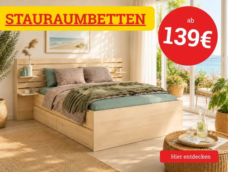 Stauraumbetten zu MEGA Preisen. Hier entdecken>