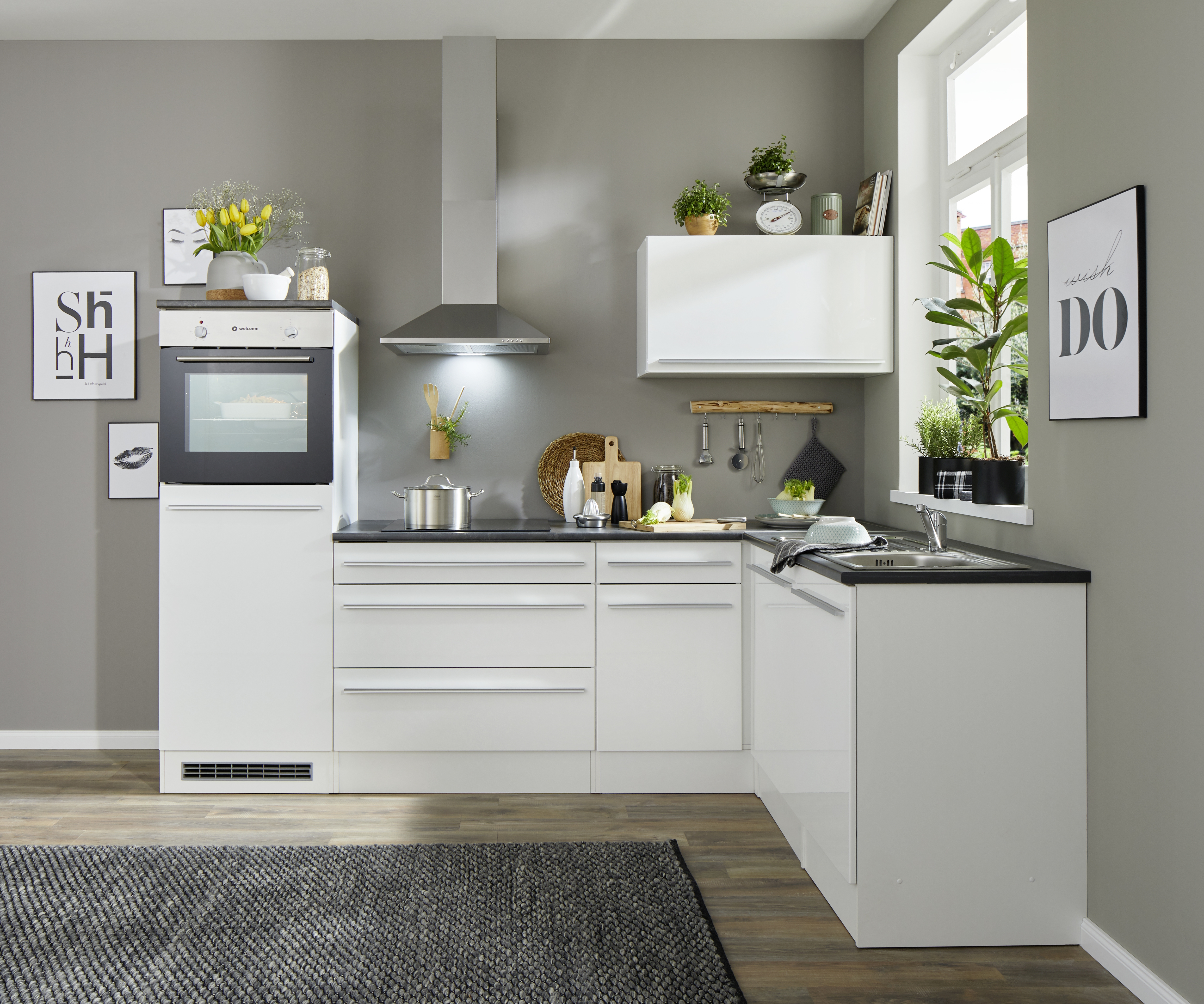 Küchenblock mit E-Geräten JAZZ 6 ECK + E Küchenblock mit E-Geräten JAZZ 6 ECK + E