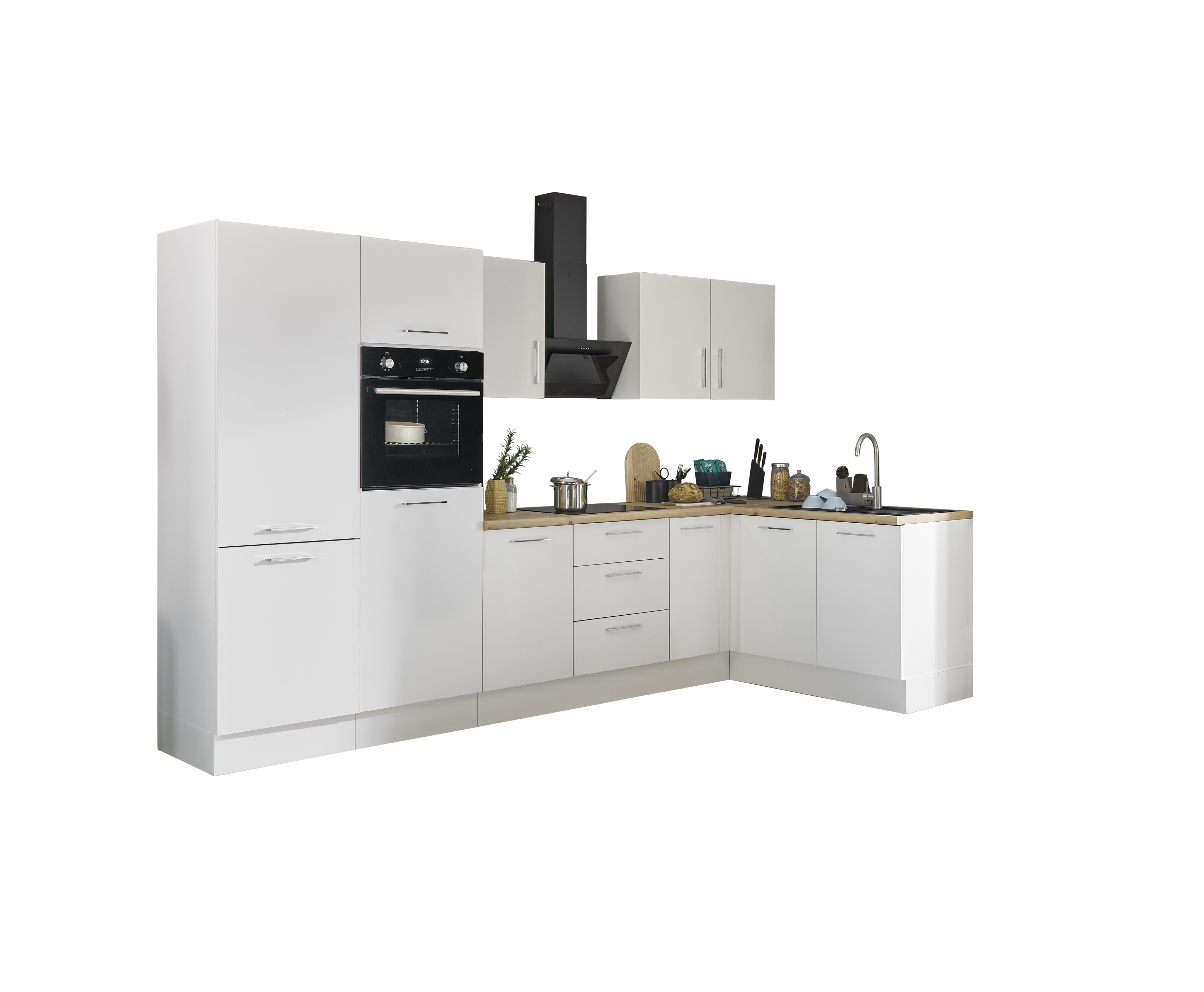 Küchenblock mit E-Geräten CORNWALL (Ecke-Backofen-Kühlschrank) IV Küchenblock mit E-Geräten CORNWALL (Ecke-Backofen-Kühlschrank) IV