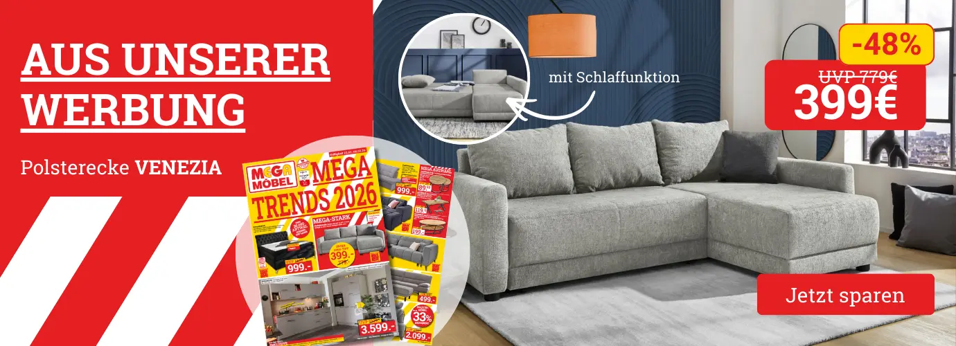 Aus unserem Prospekt! Polsterecke mit Funktion VENEZIA