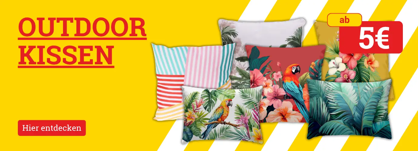 Bunte Outdoor-Kissen MEGA reduziert - hier entdecken>