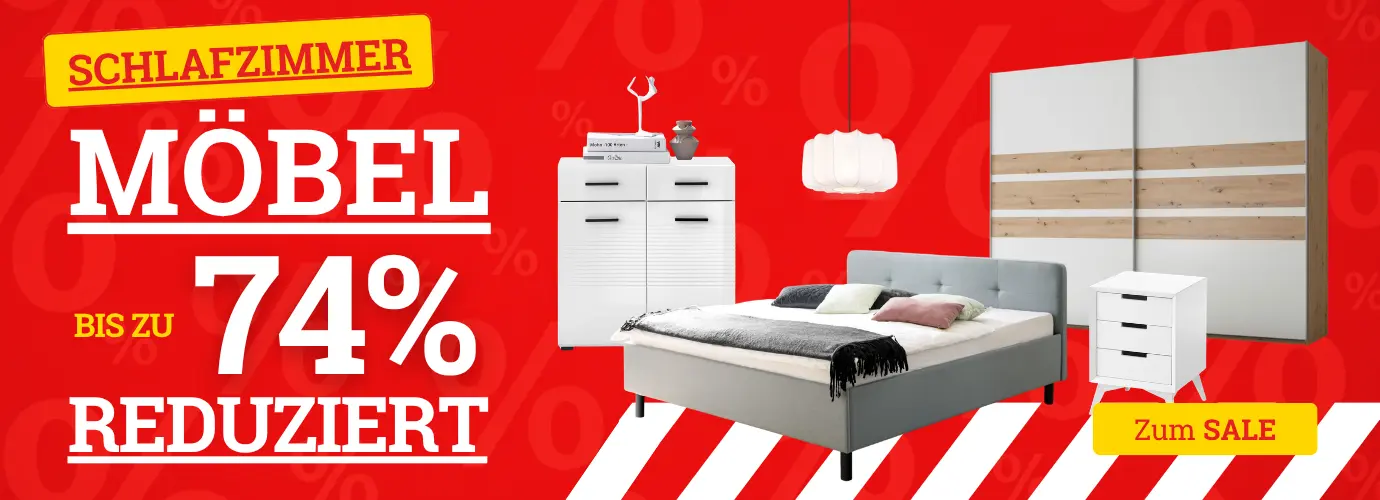 Schlafzimmermöbel bis zu 74% reduziert