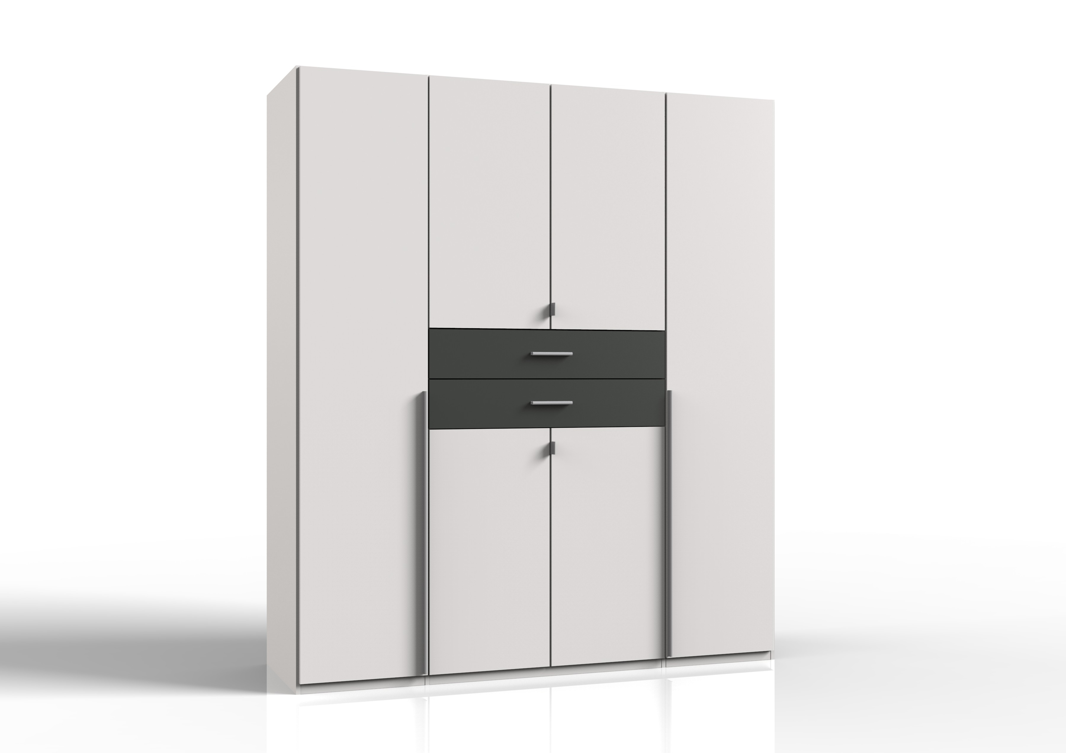 Kleiderschrank DENVER | Weiß-Graphit | 519039-0